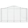 Voir la diapositive 4 : VIDAXL Paniers a gabions arques 3 pcs 200x50x100/120 cm fer galvanise