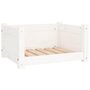 Voir la diapositive 2 : VIDAXL Lit pour chien Blanc 55,5x45,5x28 cm Bois massif de pin