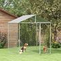 Voir la diapositive 2 : PAWHUT Enclos poulailler chenil 4 m² - parc grillagé dim. 2L x 2l x 2,37H m - poulailler chenil entièrement couvert - acier galvanisé