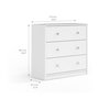 Voir la diapositive 5 : FINLANDEK FINLANDEK Commode de chambre TYYLIKÄS style contemporain décor blanc - L 72 cm