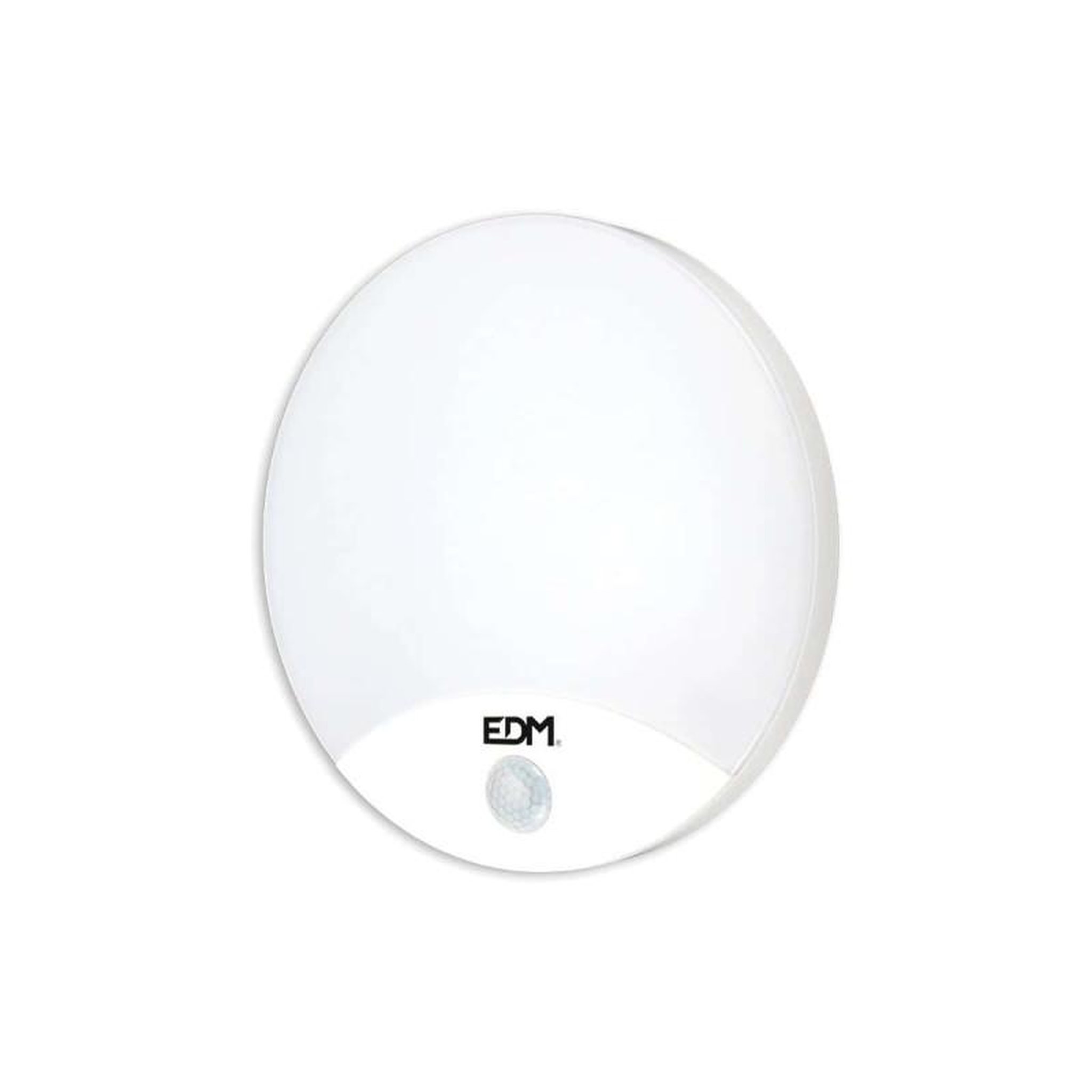 EDM Applique Rond avec Capteur Led EDM 15W 6400K 1250 Lumens 250x49mm