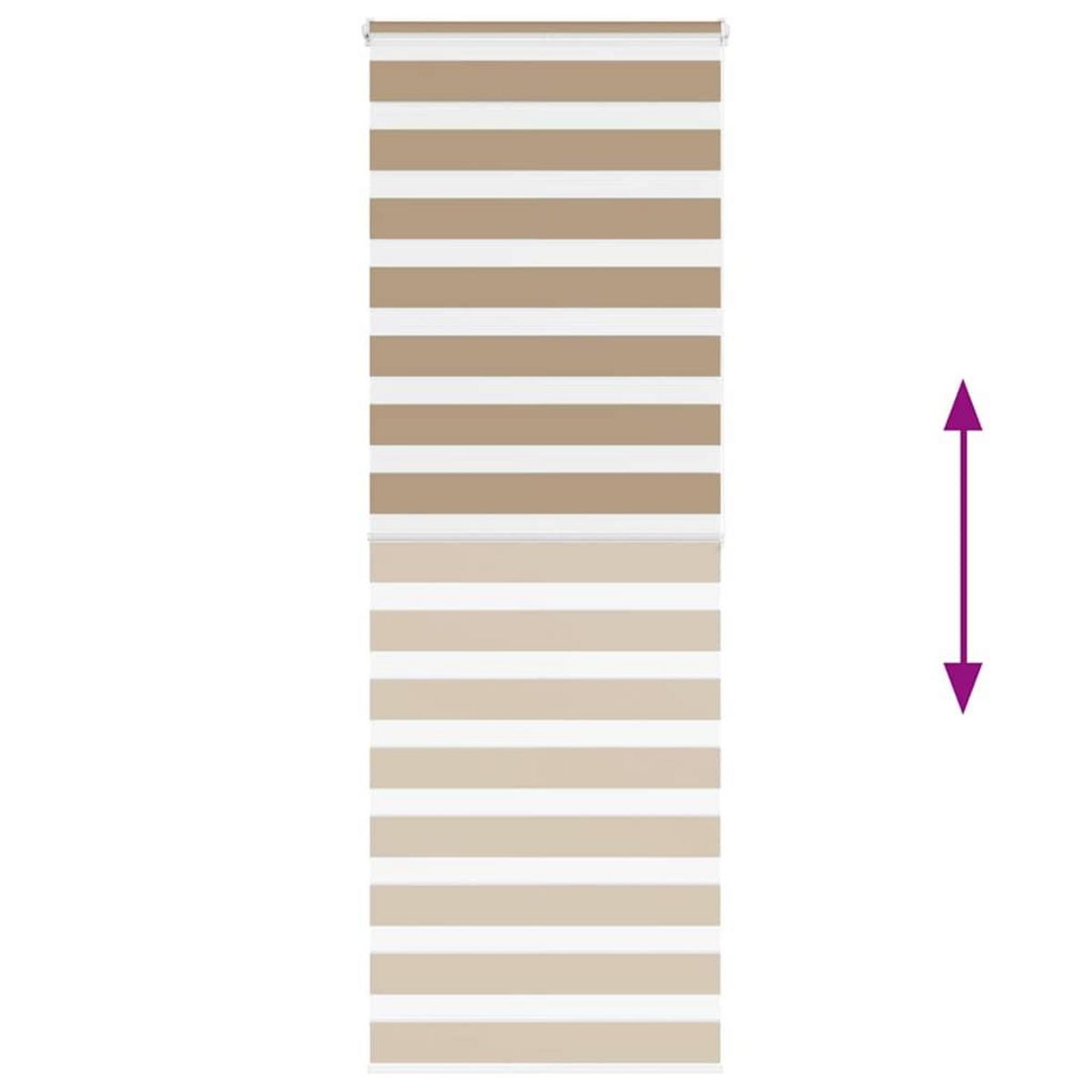 VIDAXL Store zebre marron sable largeur du tissu 70,9 cm polyester