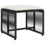 Voir la diapositive 4 : VIDAXL Ensemble a manger de jardin coussins 7 pcs noir resine tressee