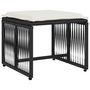 Voir la diapositive 4 : VIDAXL Ensemble a manger de jardin coussins 7 pcs noir resine tressee