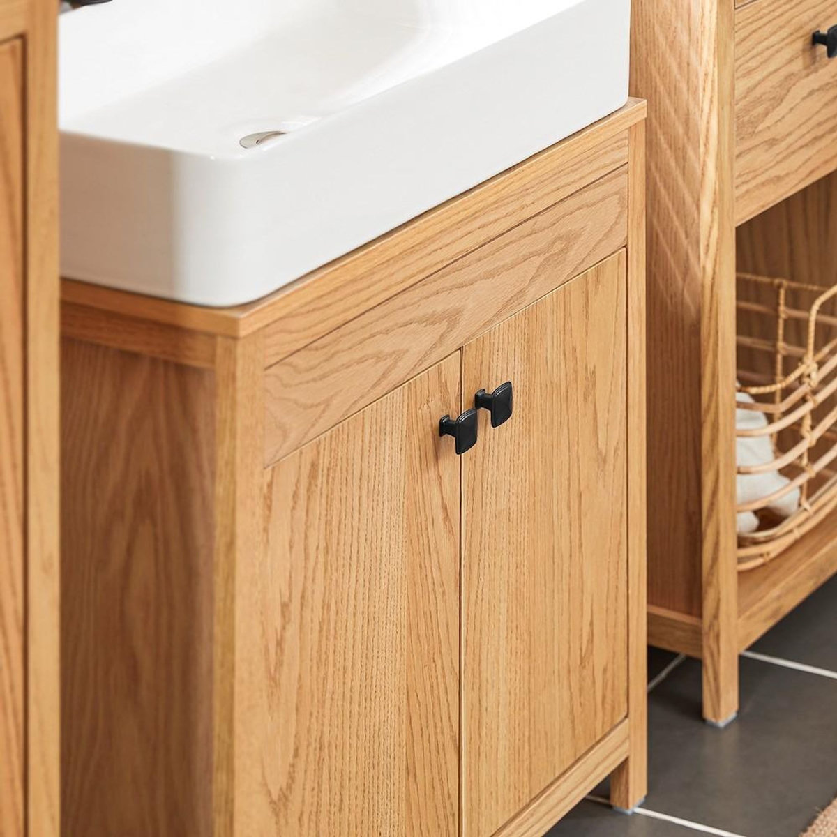 SOBUY SoBuy - Meuble Sous-vasque à deux portes - Rustique - BZR98