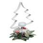 Voir la diapositive 1 : ATMOSPHERA Photophore Déco en Métal  Sapin de Noël  25cm Blanc