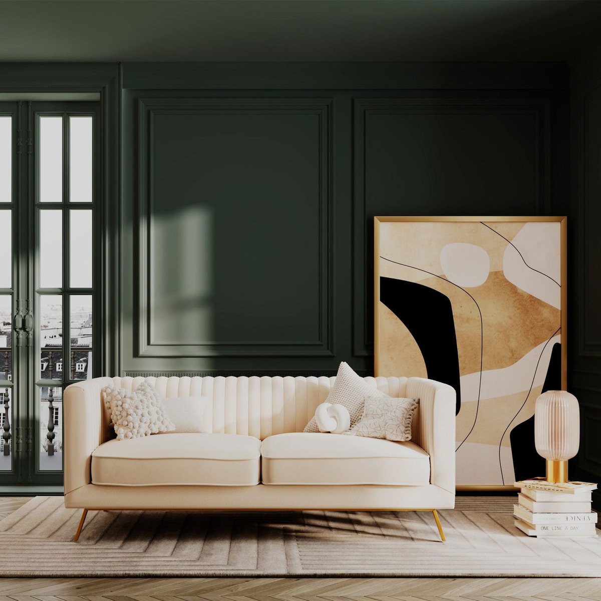 Rendez vous déco Lampe à poser en verre cannelé-Lou