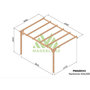 Voir la diapositive 2 : JARDIDECO Pergola adossée en bois massif Narbonne 420 x 300 cm - Maderland
