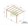 Voir la diapositive 2 : JARDIDECO Pergola adossée en bois massif Narbonne 420 x 300 cm - Maderland