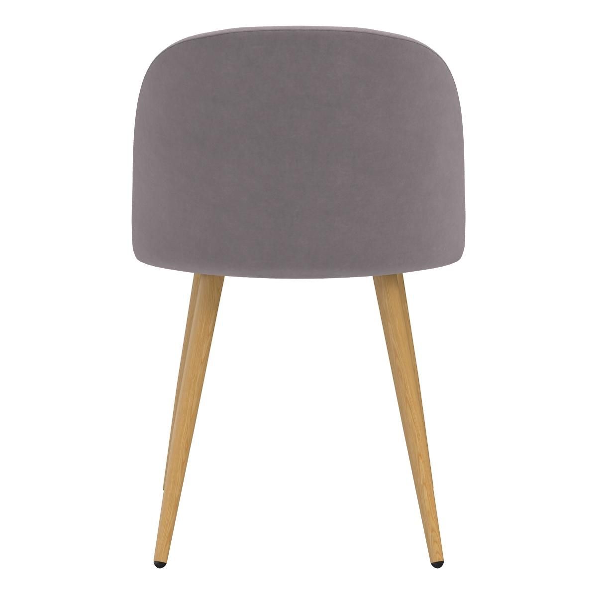 Rendez vous déco Lot de 2 chaises en velours bleu foncé et pieds en métal - Cozy