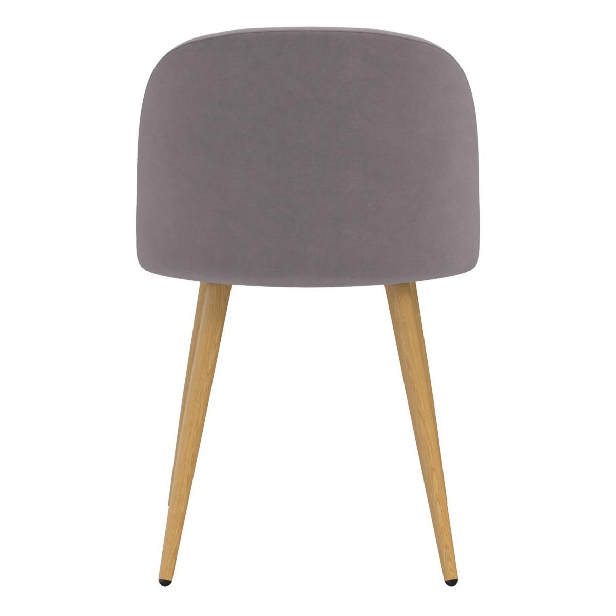 Rendez vous déco Lot de 2 chaises en velours bleu foncé et pieds en métal - Cozy