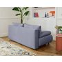 Voir la diapositive 5 : BEST MOBILIER Cristal - canapé 3 places - convertible avec coffre et pouf - en velours texturé