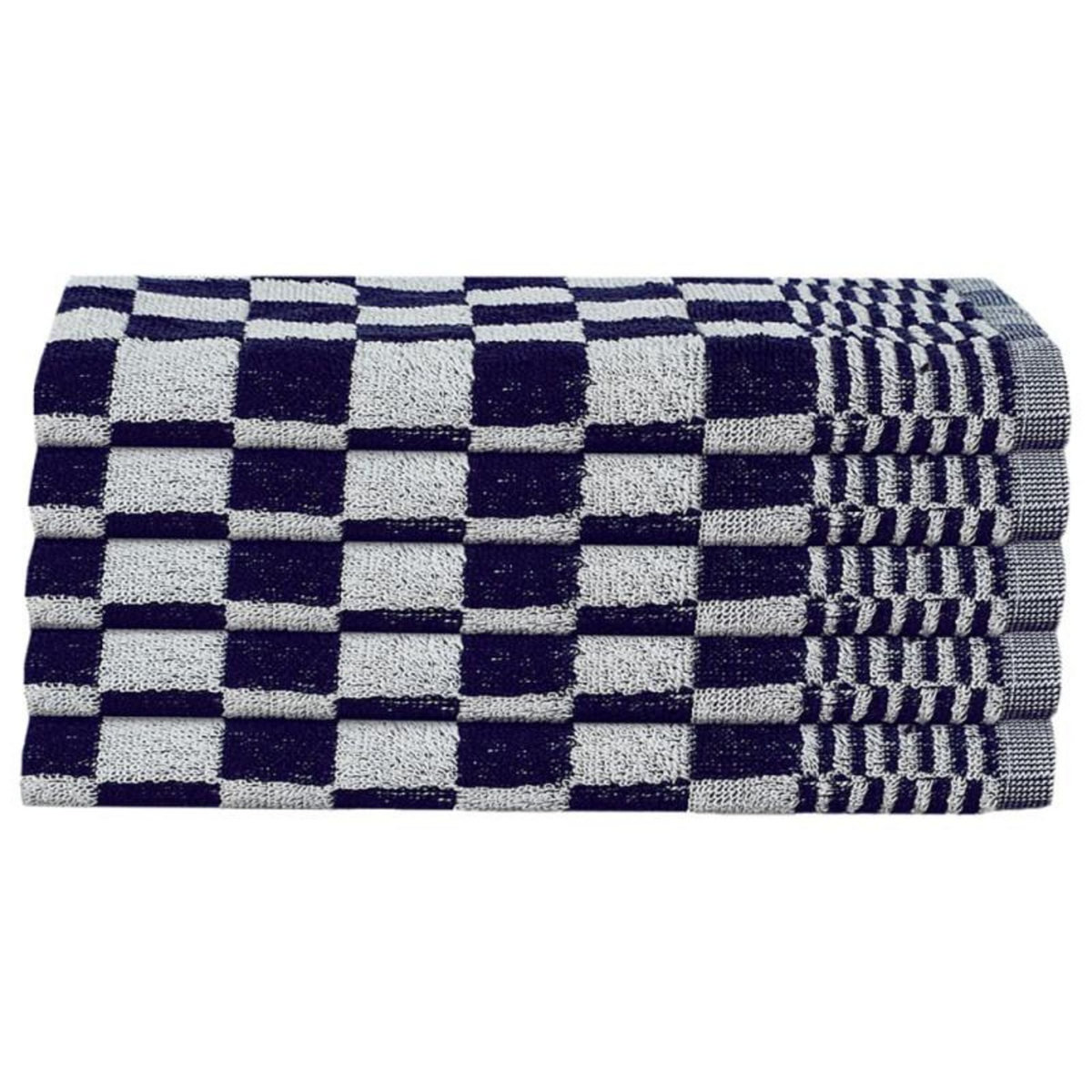 VIDAXL Ensemble de serviettes 10 pcs bleu et blanc coton