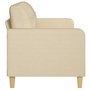 Voir la diapositive 4 : VIDAXL Canape a 3 places Creme 180 cm Tissu