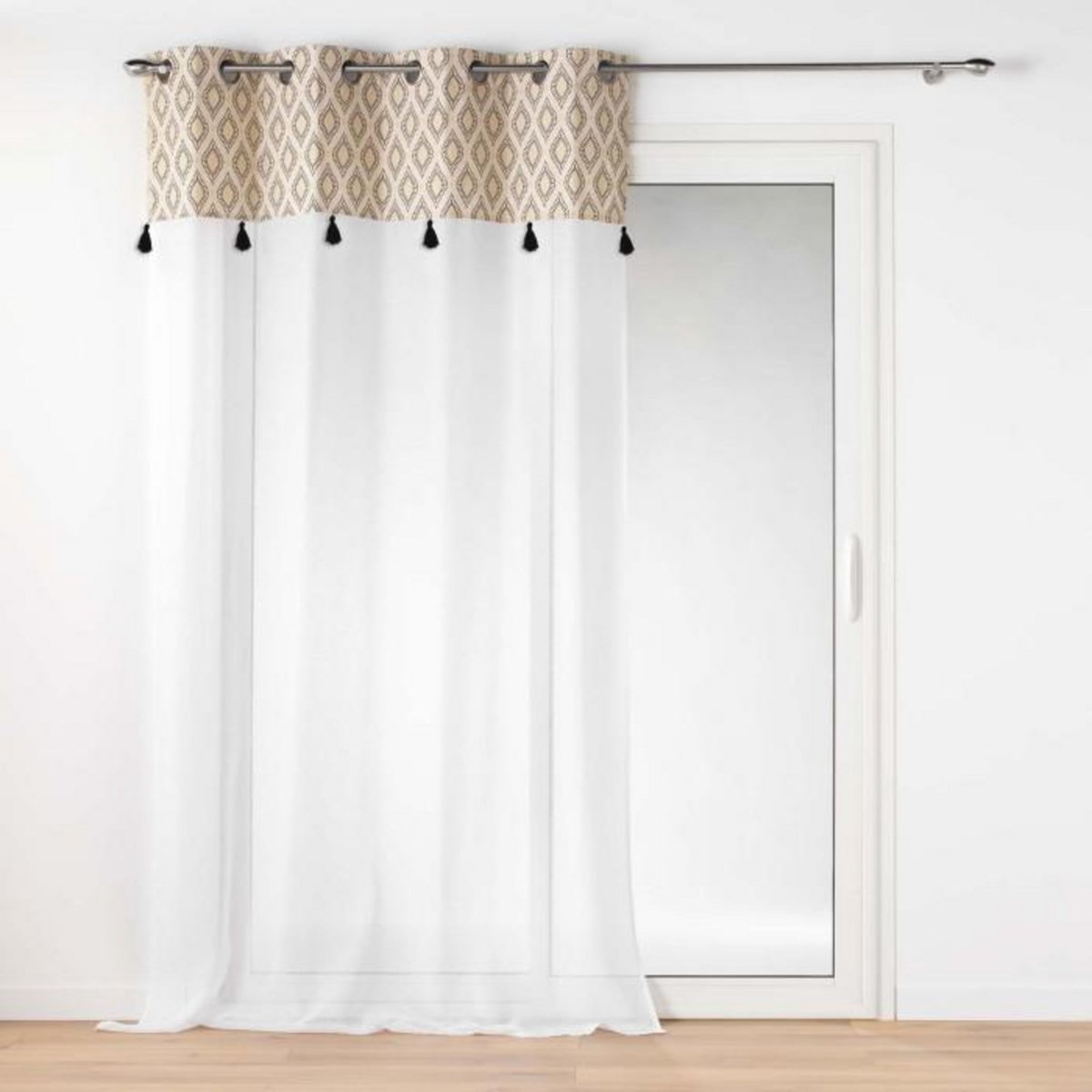 Paris Prix Rideau Voilage à Œillets  Oricia  140x240cm Beige