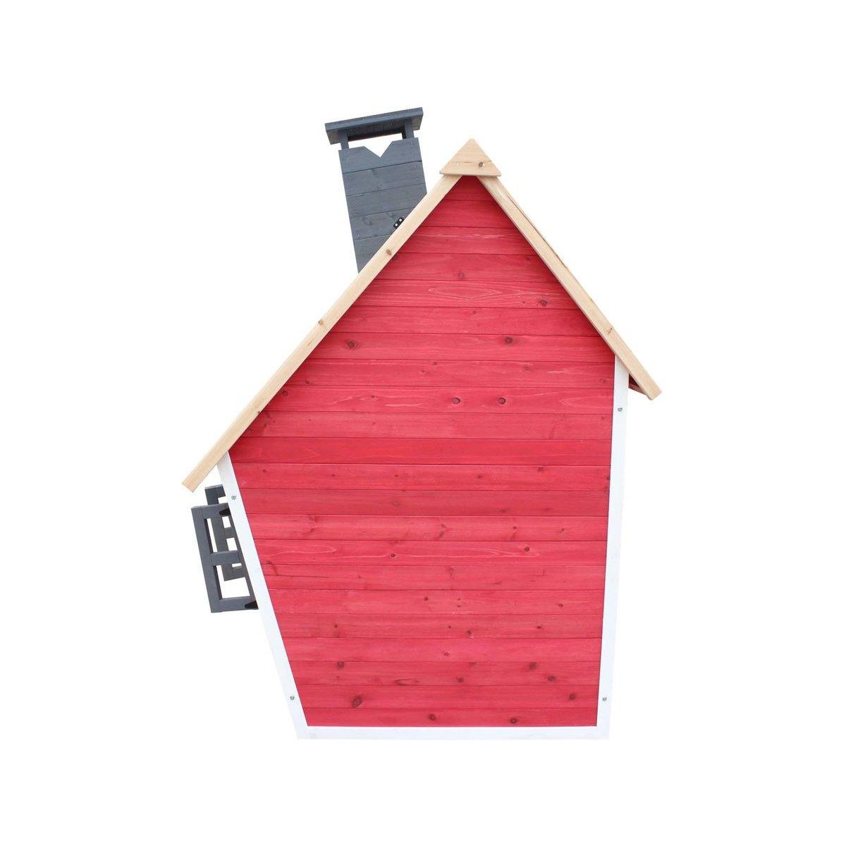 Habitat et Jardin Maisonnette  Lilou  - 119.5 x 156 x 102 cm - Rouge/Gris