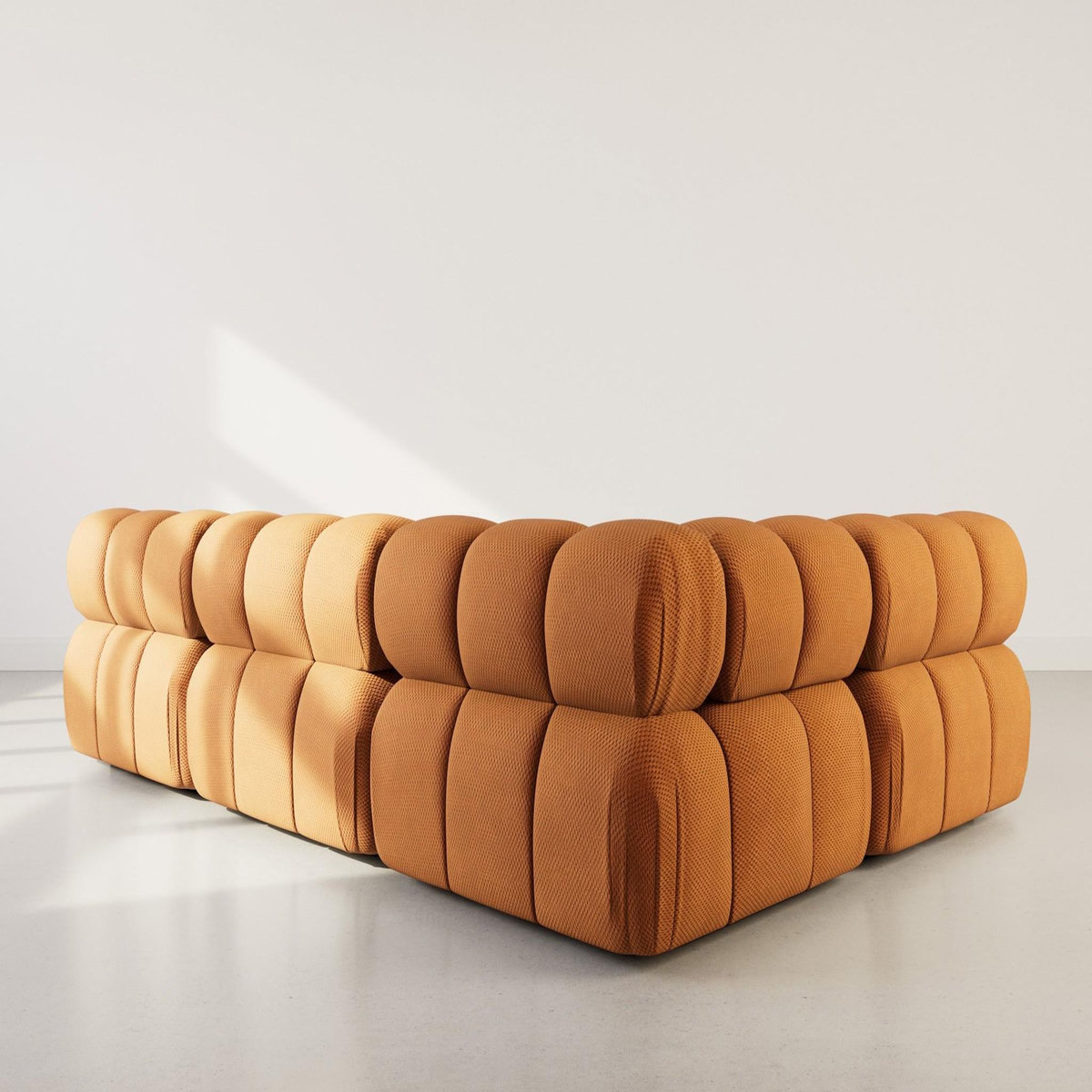 LISA DESIGN Ruby - canapé modulable d'angle gauche 5 places en velours texturé