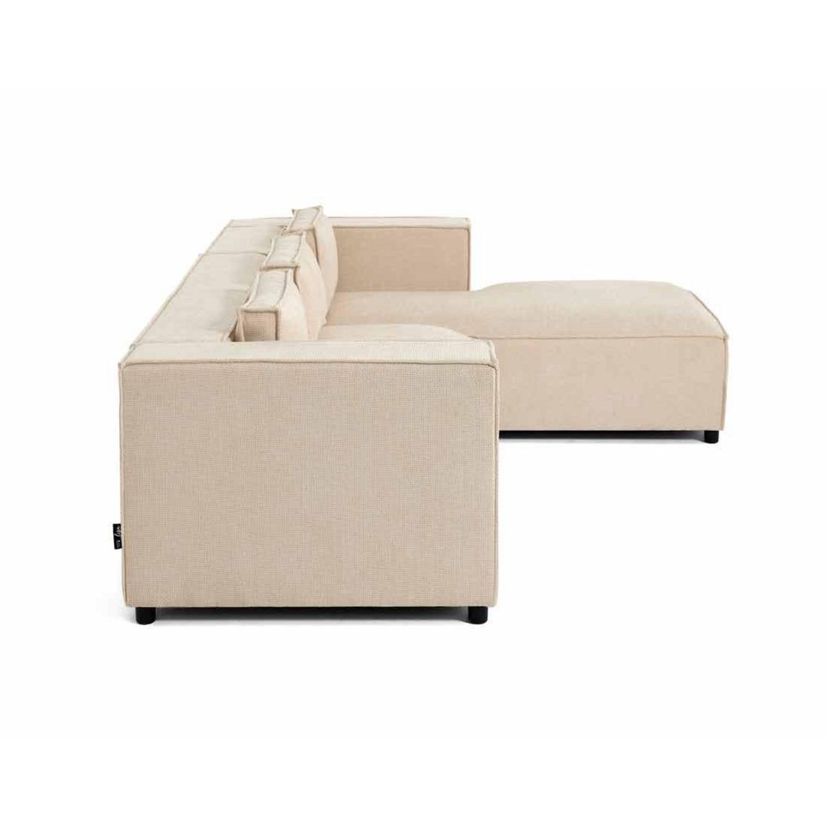 LISA DESIGN Stella - canapé d'angle droit - 4 places - en tissu texturé