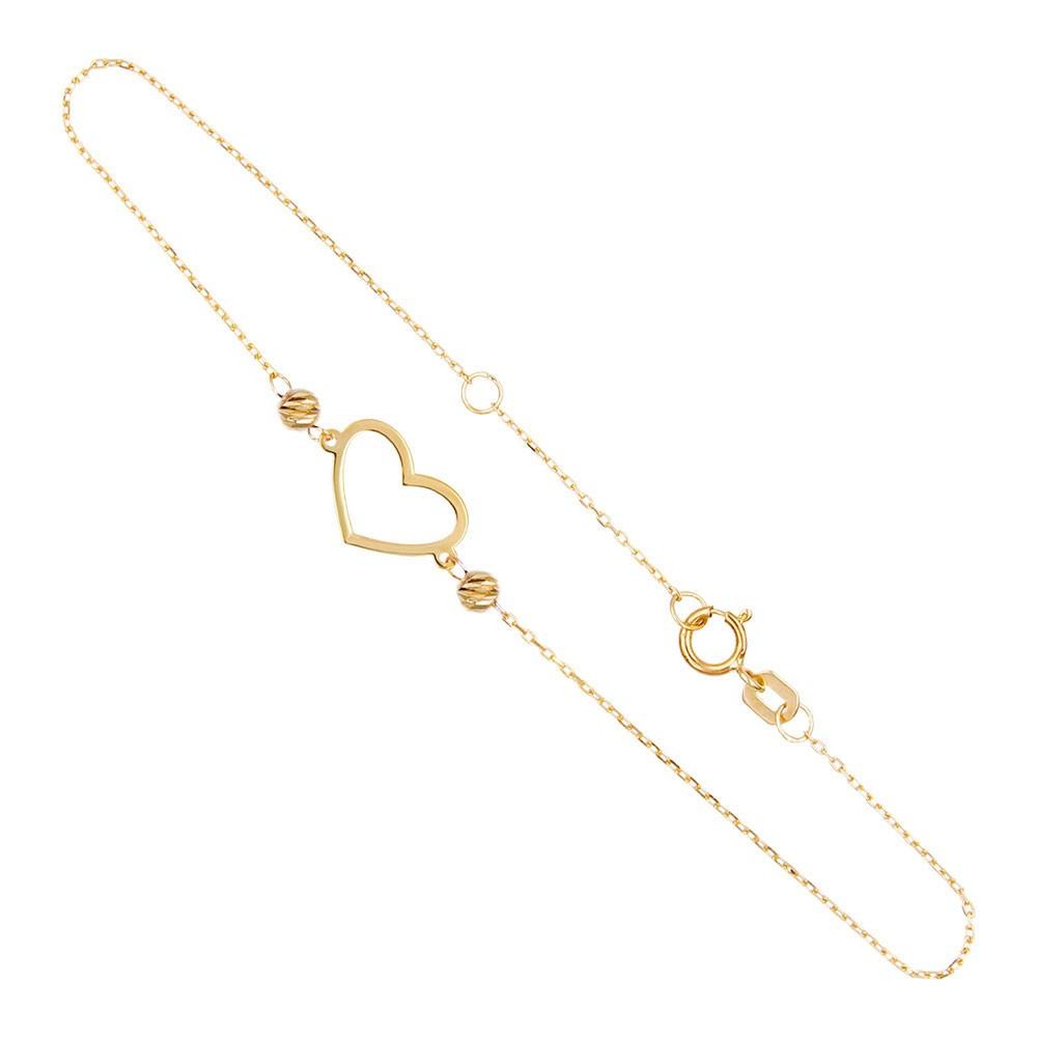L'ATELIER D'AZUR Bracelet Or Jaune - Motif Coeur
