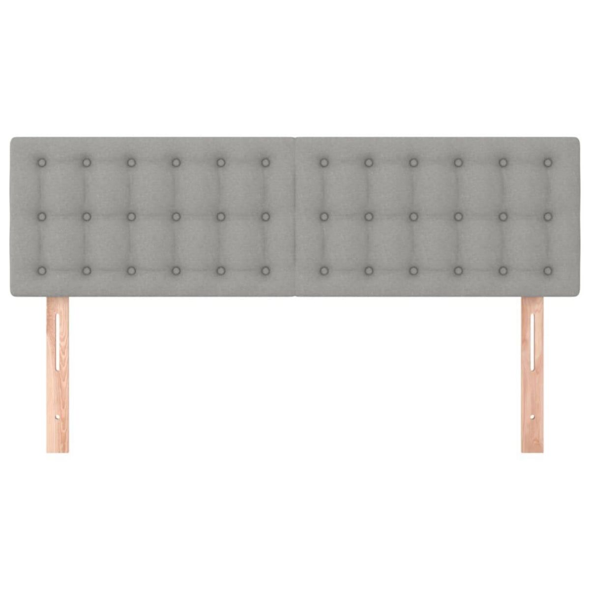 VIDAXL Tetes de lit 2 pcs Gris clair 72x5x78/88 cm Tissu