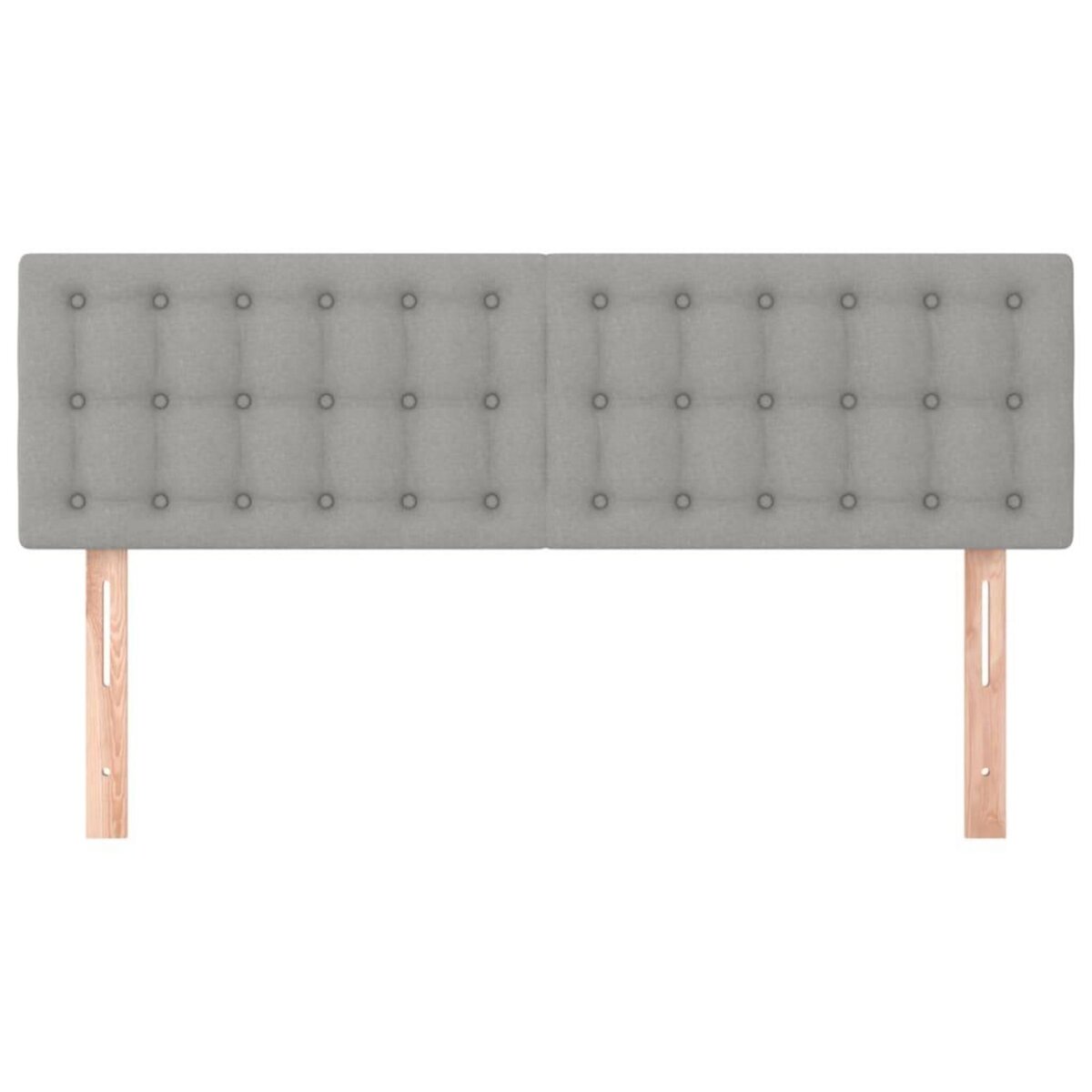 VIDAXL Tetes de lit 2 pcs Gris clair 72x5x78/88 cm Tissu