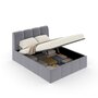Voir la diapositive 1 : CONCEPT USINE Lit nuage coffre 160x200cm velours gris BALTIMORE