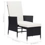 Voir la diapositive 6 : VIDAXL Salon de jardin 2 pcs avec coussins Resine tressee Noir