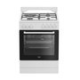 Voir la diapositive 1 : Beko Cuisinière mixte 2900w blanc - FBS63031WCS