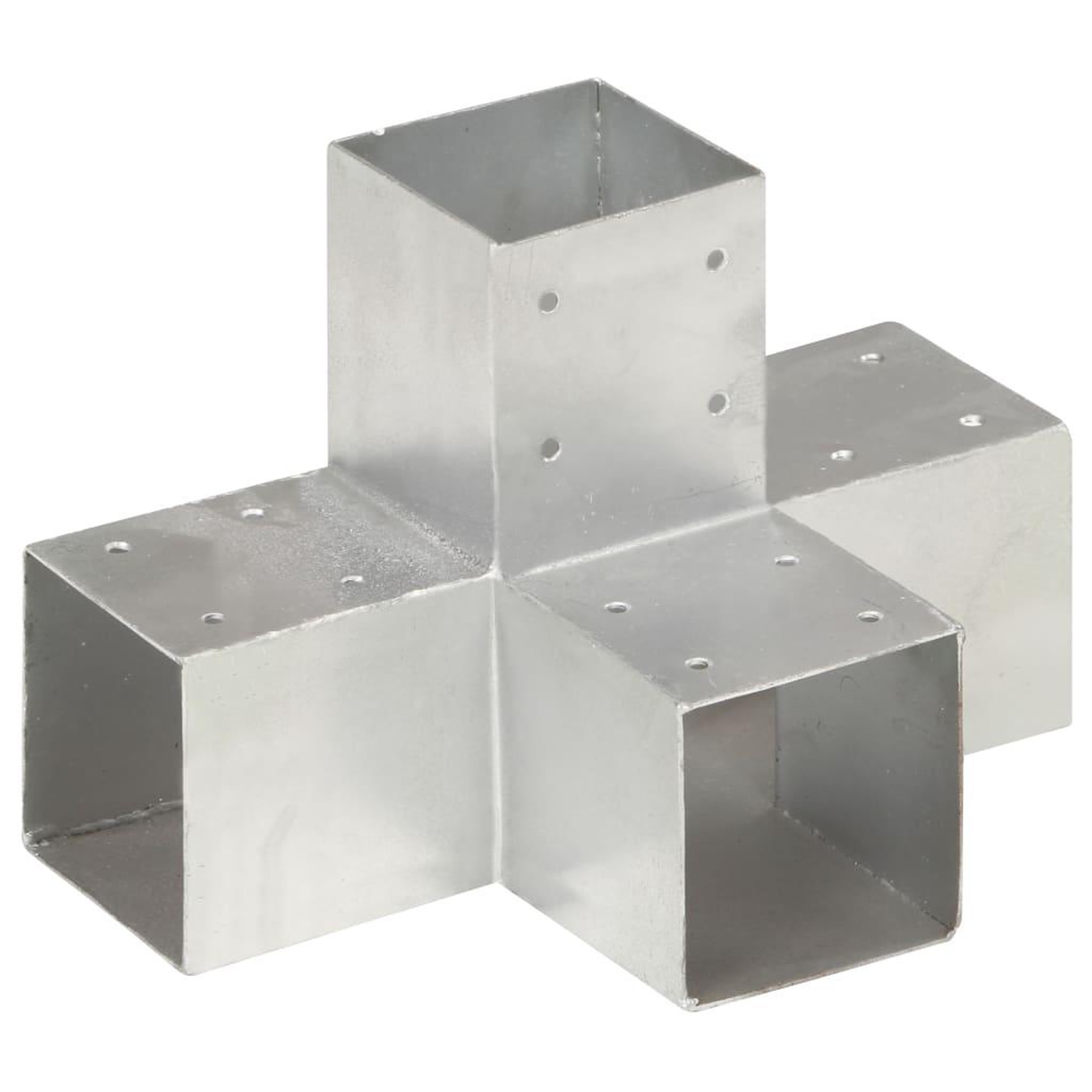 Voir la diapositive 2 : VIDAXL Connecteurs de poteau 4 pcs Forme en X Metal galvanise 91x91 mm