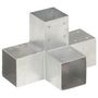 Voir la diapositive 2 : VIDAXL Connecteurs de poteau 4 pcs Forme en X Metal galvanise 91x91 mm