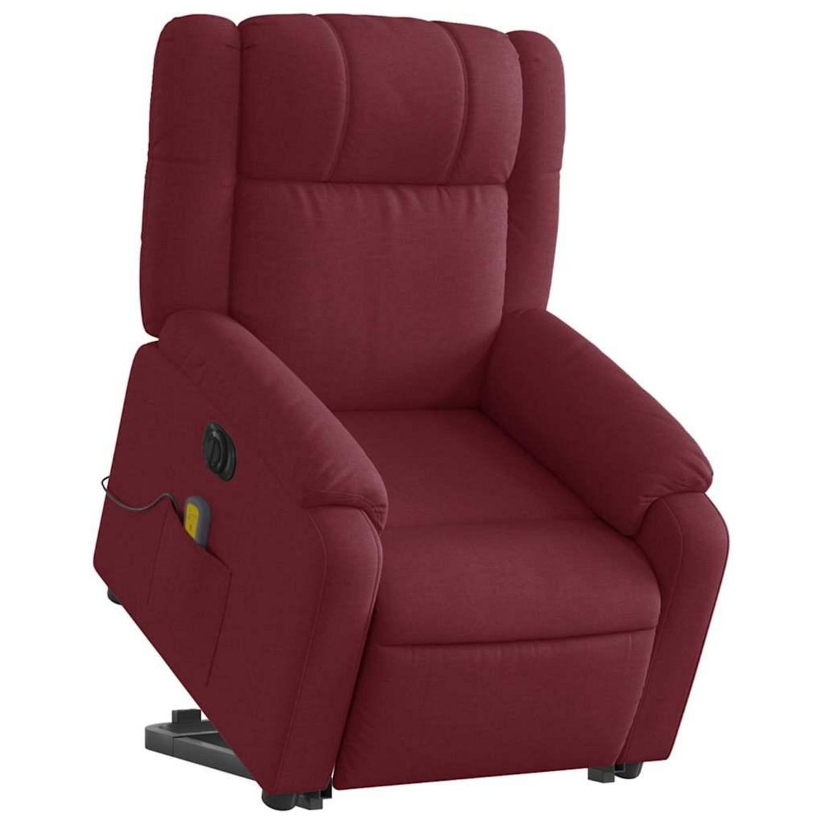 VIDAXL Fauteuil inclinable de massage electrique Rouge bordeaux Tissu