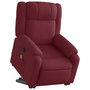 Voir la diapositive 3 : VIDAXL Fauteuil inclinable de massage electrique Rouge bordeaux Tissu