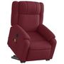 Voir la diapositive 3 : VIDAXL Fauteuil inclinable de massage electrique Rouge bordeaux Tissu