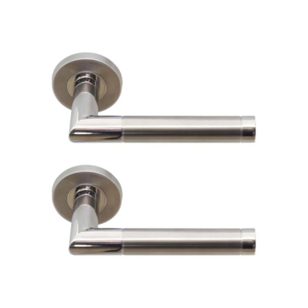 ESPACE-BRICOLAGE Poignées modèle Listrac - inox 304 bicolore brillant mat x2