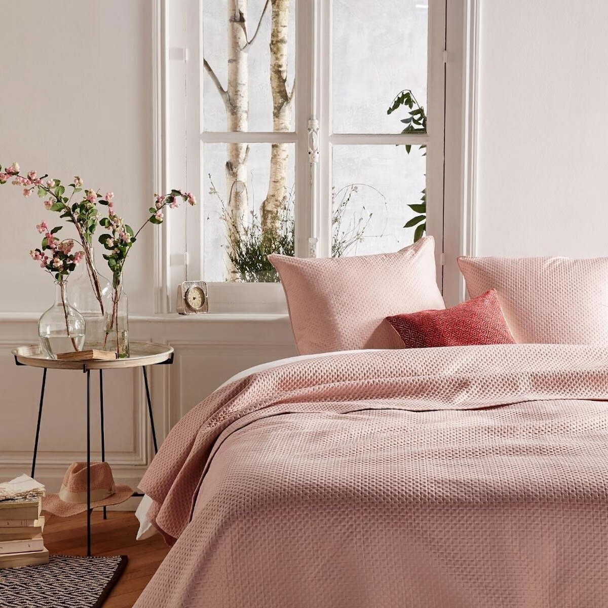 ATMOSPHERA Dessus de Lit & 2 Taies  Dolce  240x260cm Rose