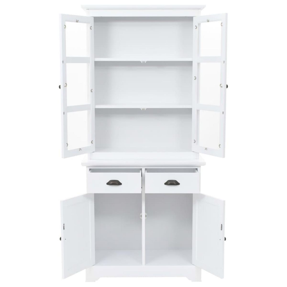 VIDAXL Vaisselier avec 4 portes MDF et Bois de pin 80x40x180 cm