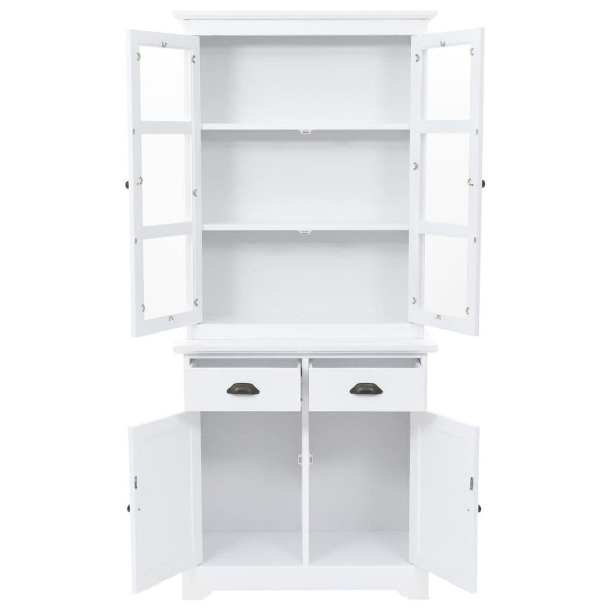 VIDAXL Vaisselier avec 4 portes MDF et Bois de pin 80x40x180 cm