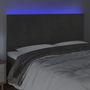 Voir la diapositive 3 : VIDAXL Tete de lit a LED Gris fonce 160x5x118/128 cm Velours