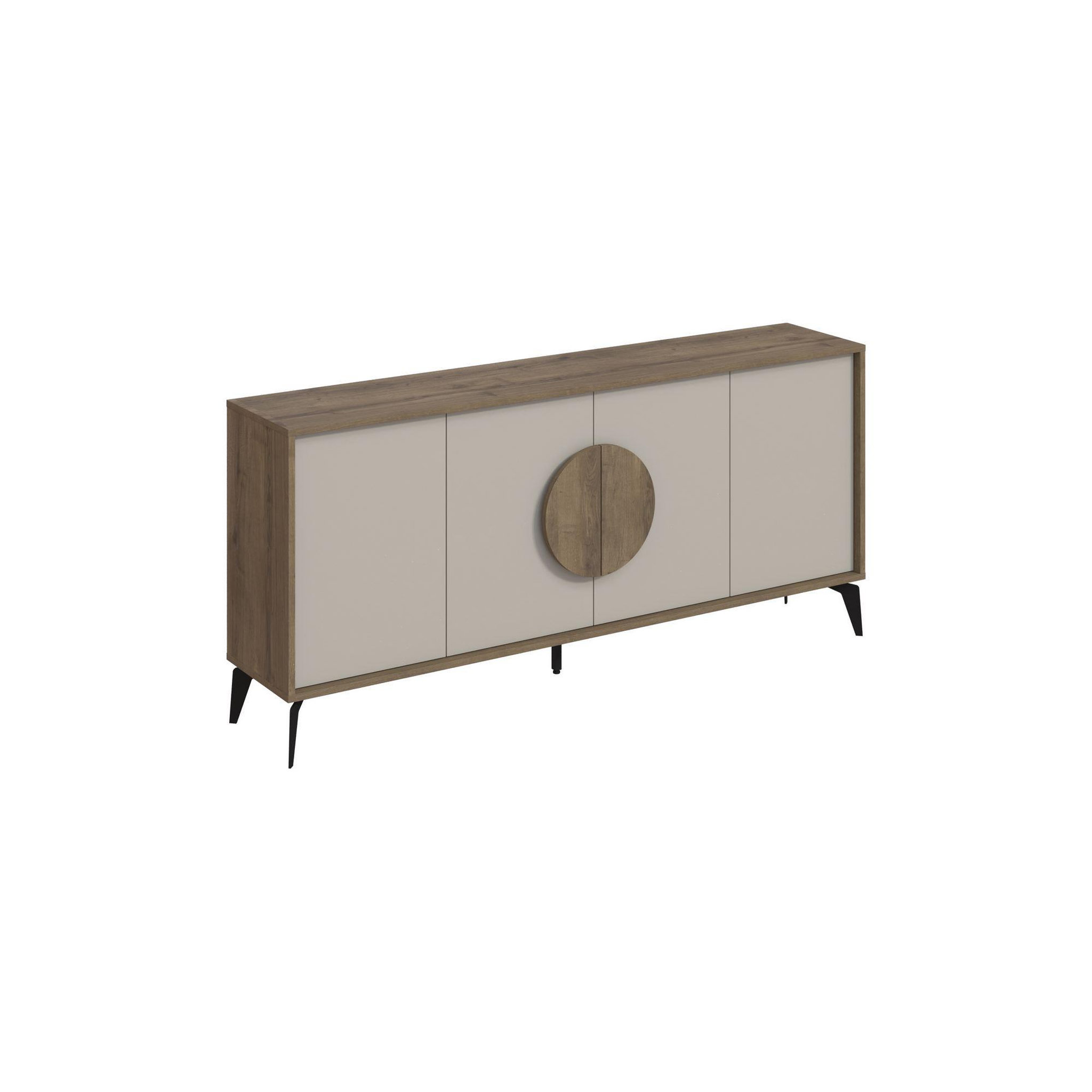 Habitat et Jardin Buffet en bois  gora wide  - 180 x 36 x 82 cm - crème