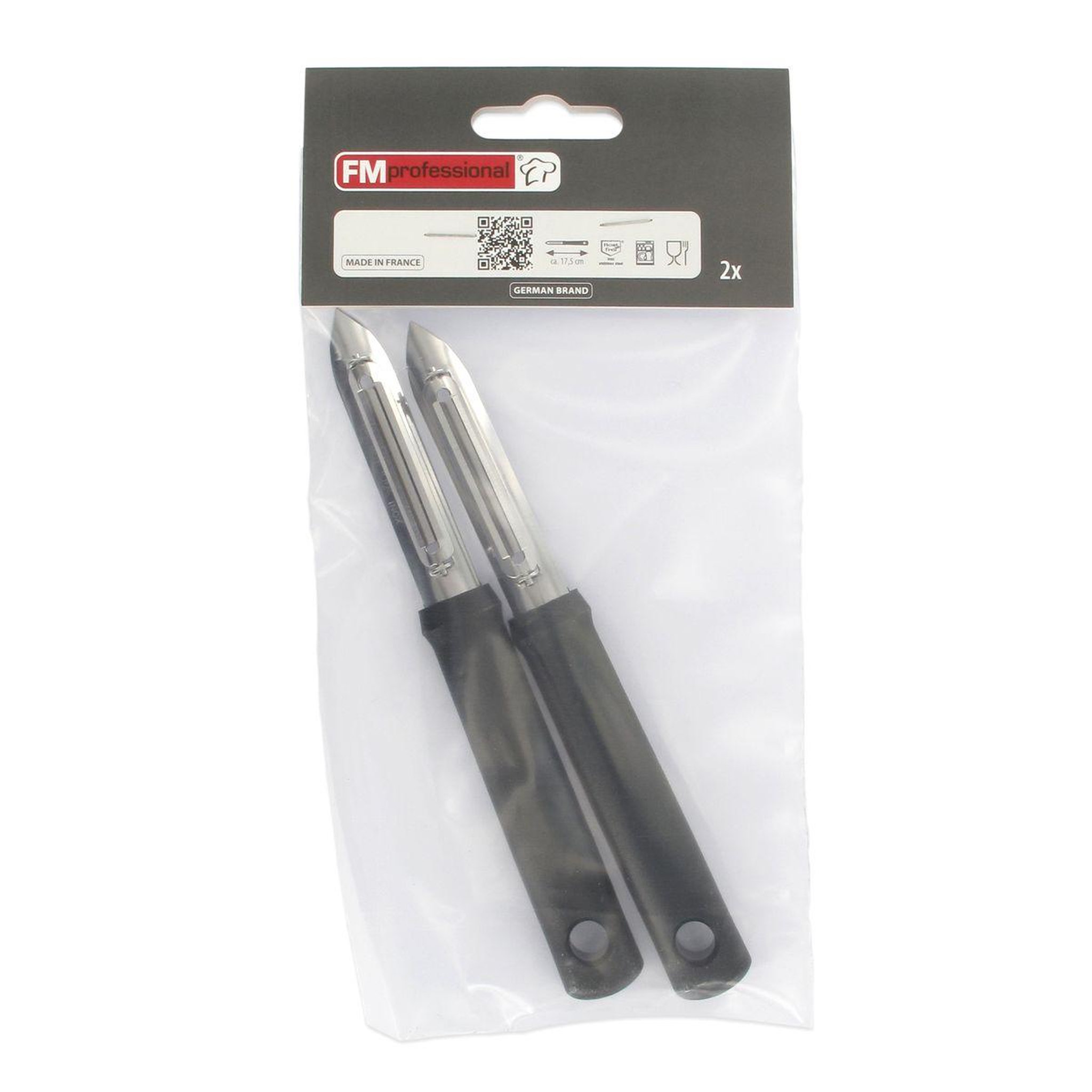 Voir la diapositive 4 : FM PROFESSIONAL Lot de 2 économes 17,5 cm fm professional
