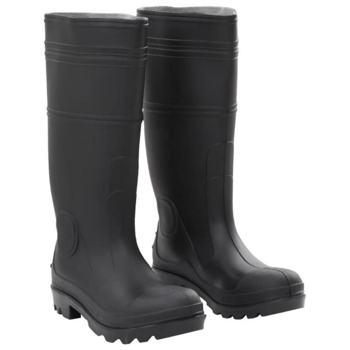 VIDAXL Bottes de pluie noir taille 39 PVC