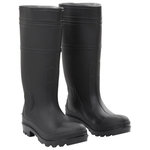 VIDAXL Bottes de pluie noir taille 39 PVC