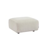 SWEEEK Pouf. module pour canapé. repose-pieds pour canapé 2 places en bouclette blanche. L 76 x P 70 x H 41cm - Wallas