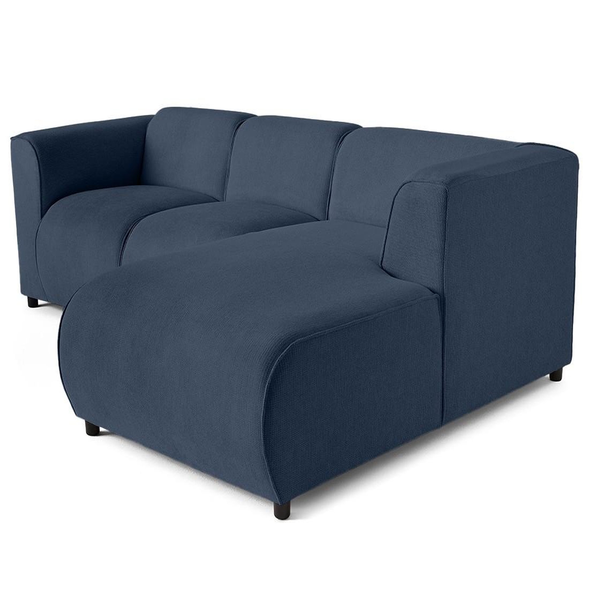 Voir la diapositive 2 : LISA DESIGN Suaro - canapé modulable d'angle droit 4 places en tissu texturé