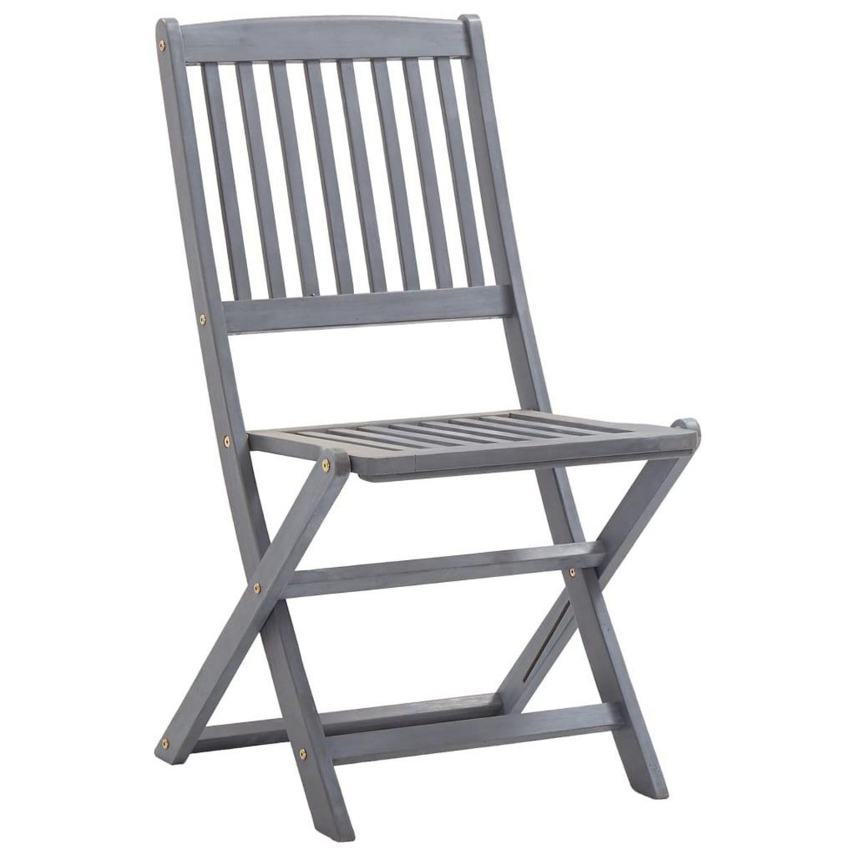 VIDAXL Chaises pliables d'exterieur lot de 2 et coussins Bois d'acacia