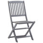 Voir la diapositive 3 : VIDAXL Chaises pliables d'exterieur lot de 2 et coussins Bois d'acacia