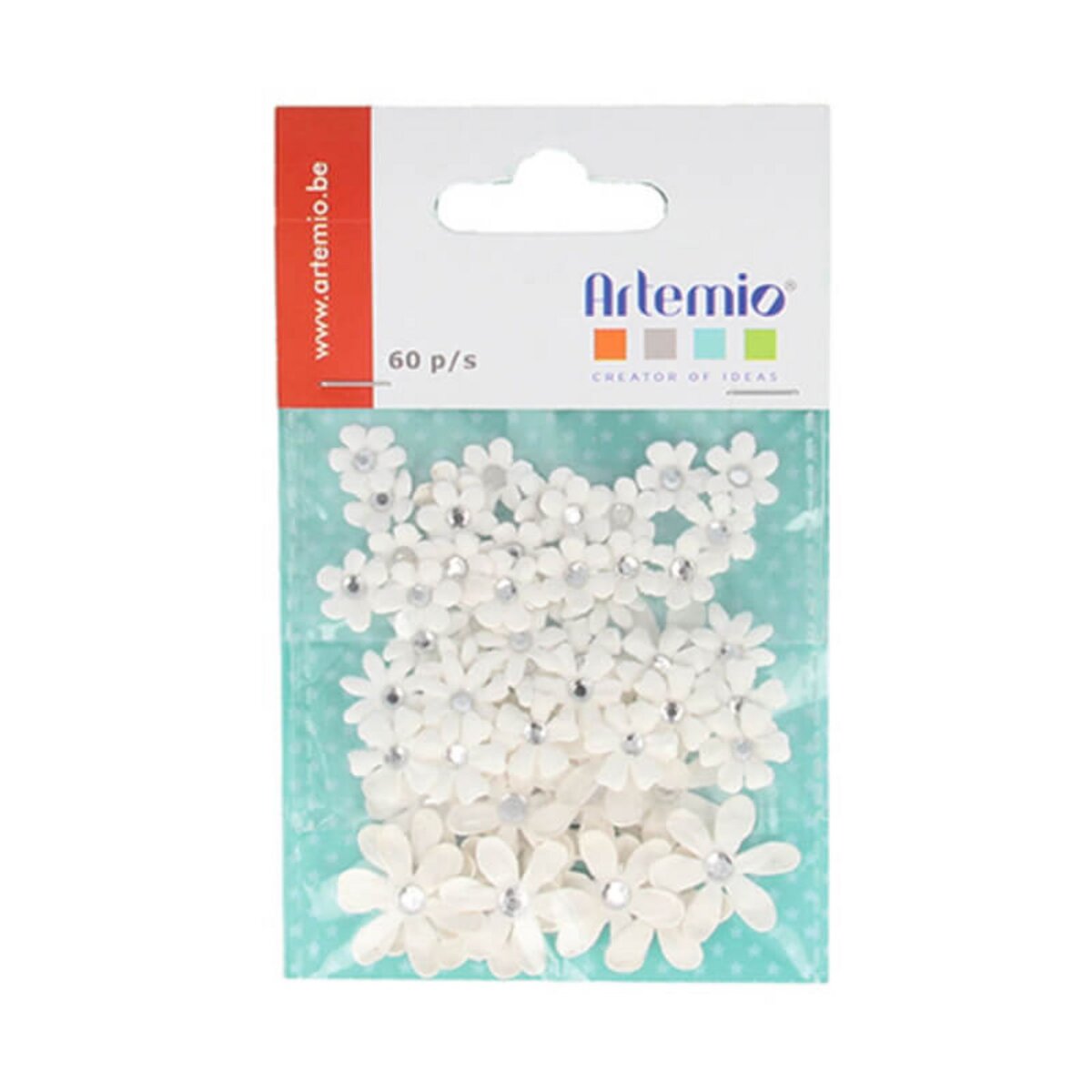 Artémio Mini fleurs blanches 60pcs