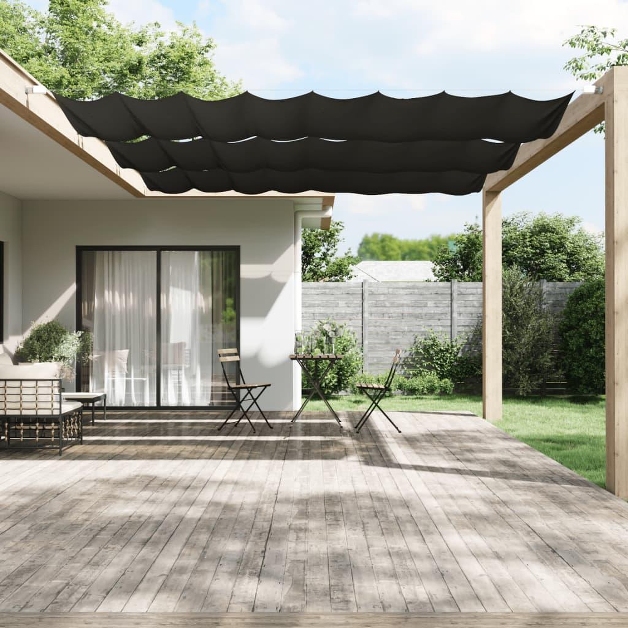 Voir la diapositive 1 : VIDAXL Auvent vertical Anthracite 140x800 cm Tissu oxford