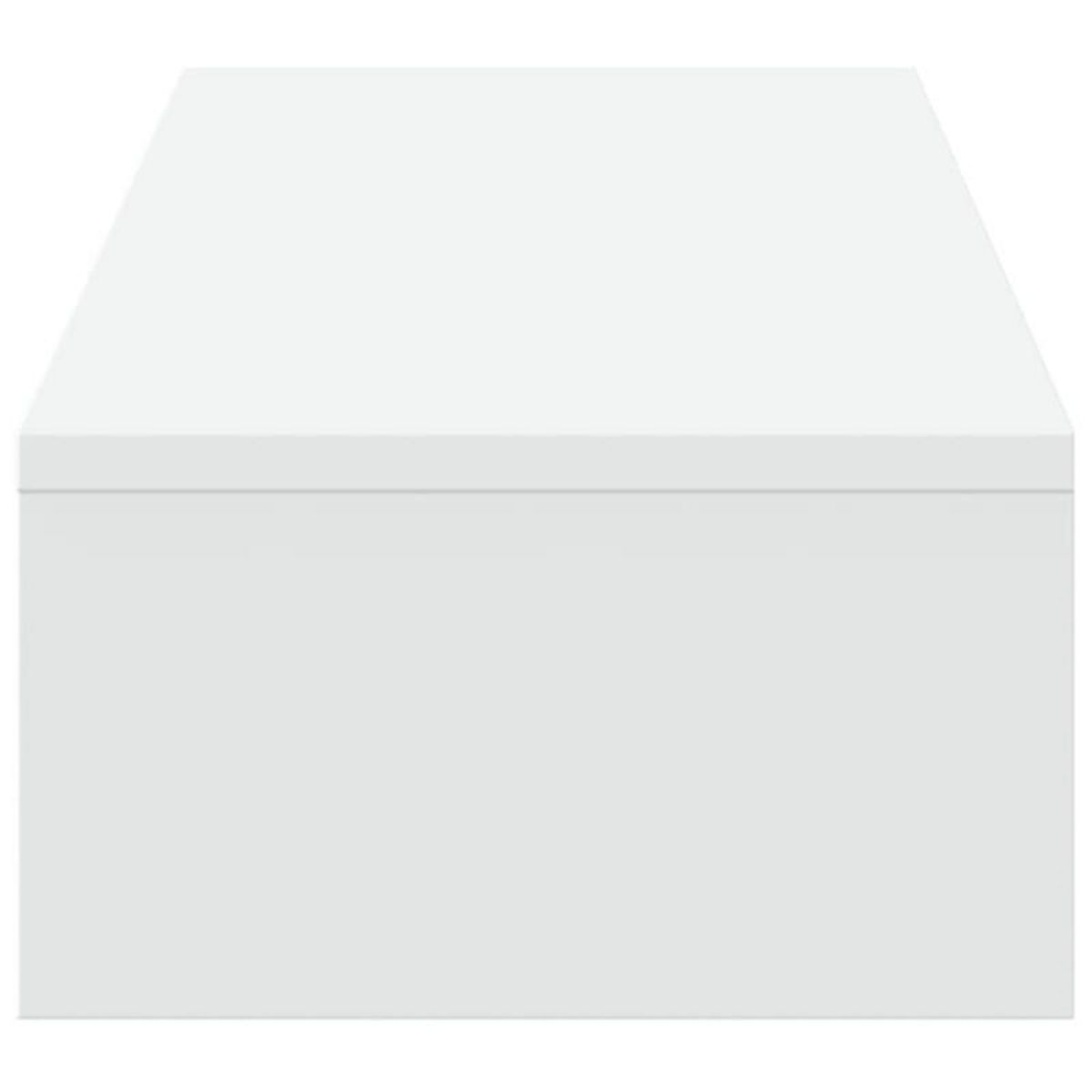 VIDAXL Support de moniteur avec tiroirs blanc bois d ingénierie