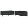 Voir la diapositive 2 : VIDAXL Ensemble de canapes 2 pcs noir tissu